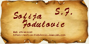 Sofija Fodulović vizit kartica
